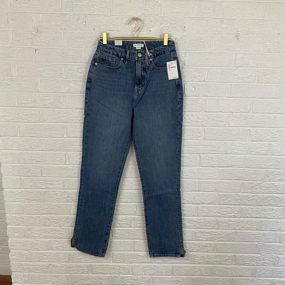 $139 NWT Good American Jeans "Good Boy" in Blue Wash 0/25 - Picture 5 of 7